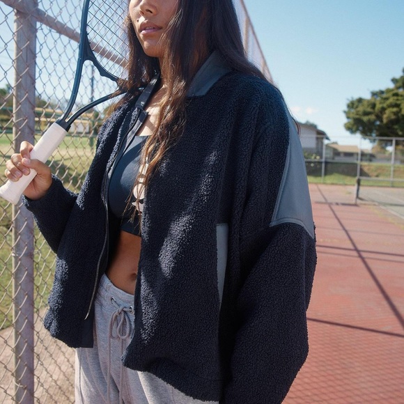 Free People Tournament Fleece Jacket - Picture 1 of 8